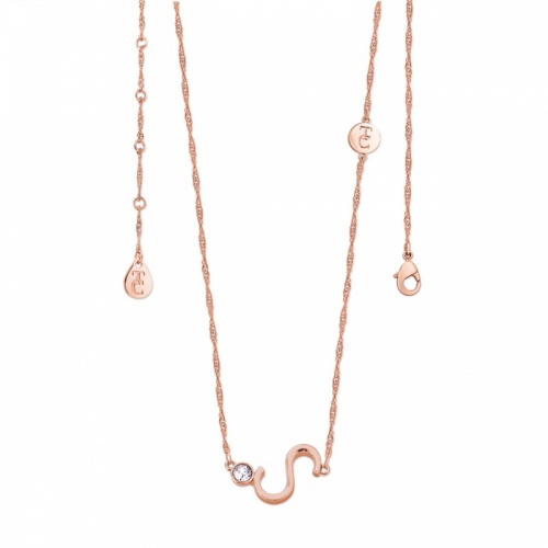 Tipperary Crystal Letter 'S' Pendant Rose Gold